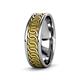 3 - Eavan High Polish 6.00 mm Two Tone Celtic Wedding Band 