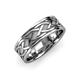 1 - Elaine High Polish 7.00 mm Braided Celtic Wedding Band 