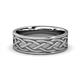 2 - Elaine High Polish 7.00 mm Braided Celtic Wedding Band 
