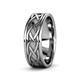 3 - Elaine High Polish 7.00 mm Braided Celtic Wedding Band 