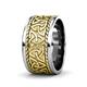 3 - Laney High Polish 10.00 mm Two Tone Celtic Trinity Knot Wedding Band 