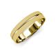 1 - Ezalor Glass Finish 5 mm Center Ridge Wedding Band 