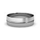 2 - Ezalor Satin Finish 5 mm Center Ridge Wedding Band 
