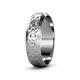 4 - Feivel Hammer Finish 4.00 mm Beveled Edge Wedding Band 