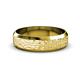 3 - Feivel Hammer Finish 4.00 mm Beveled Edge Wedding Band 