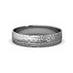 2 - Ezalor Hammer Finish 5 mm Center Ridge Wedding Band 