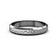 3 - Feivel Hammer Finish 4.00 mm Beveled Edge Wedding Band 