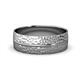 2 - Ezalor Hammer Finish 5 mm Center Ridge Wedding Band 