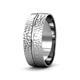 3 - Ezalor Hammer Finish 5 mm Center Ridge Wedding Band 