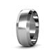 4 - Feivel Satin Finish 4.00 mm Beveled Edge Wedding Band 