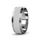 4 - Feivel Glass Finish 4.00 mm Beveled Edge Wedding Band 