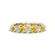 1 - Laida 3.40 mm Citrine and Diamond Eternity Band 