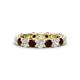 1 - Laida 3.40 mm Red Garnet and Diamond Eternity Band 