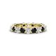 1 - Laida 3.40 mm Black and White Diamond Eternity Band 