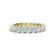 1 - Laida 3.40 mm Aquamarine and Diamond Eternity Band 