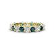 1 - Laida 3.40 mm London Blue Topaz and Diamond Eternity Band 