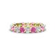 1 - Laida 3.40 mm Pink Sapphire and Diamond Eternity Band 