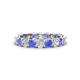 1 - Laida 3.40 mm Tanzanite and Diamond Eternity Band 