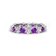 1 - Laida 3.40 mm Amethyst and Diamond Eternity Band 