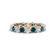 1 - Laida 3.40 mm Blue and White Diamond Eternity Band 