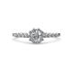 1 - Amabel Diamond Halo Bridal Set Ring 