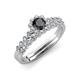 3 - Amabel Black and White Diamond Halo Bridal Set Ring 