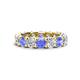 1 - Laida 3.90 ctw (4.00 mm) Tanzanite and Diamond Eternity Band 