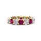 1 - Laida 4.52 ctw (4.00 mm) Rhodolite Garnet and Diamond Eternity Band 