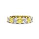 1 - Laida 4.10 ctw (4.00 mm) Yellow Sapphire and Diamond Eternity Band 