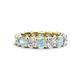 1 - Laida 3.60 ctw (4.00 mm) Aquamarine and Diamond Eternity Band 