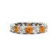 1 - Laida 3.60 ctw (4.00 mm) Citrine and Diamond Eternity Band 