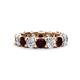 1 - Laida 4.56 ctw (4.00 mm) Red Garnet and Diamond Eternity Band 