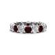 1 - Laida 4.56 ctw (4.00 mm) Red Garnet and Diamond Eternity Band 