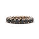 1 - Lucida 4.00 mm Round Black Diamond U Prong Eternity Band 