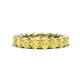 1 - Lucida 4.00 mm Round Yellow Sapphire U Prong Eternity Band 