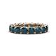 1 - Lucida 4.00 mm Round London Blue Topaz U Prong Eternity Band 
