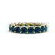 1 - Lucida 4.00 mm Round Blue Diamond U Prong Eternity Band 