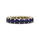 1 - Lucida 4.00 mm Round Blue Sapphire U Prong Eternity Band 