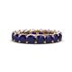 1 - Lucida 4.00 mm Round Blue Sapphire U Prong Eternity Band 