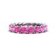 1 - Lucida 4.00 mm Round Pink Sapphire U Prong Eternity Band 