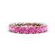 1 - Lucida 4.00 mm Round Pink Sapphire U Prong Eternity Band 