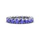 1 - Lucida 4.00 mm Round Tanzanite U Prong Eternity Band 
