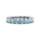 1 - Lucida 4.00 mm Round Aquamarine U Prong Eternity Band 