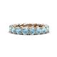1 - Lucida 4.00 mm Round Aquamarine U Prong Eternity Band 