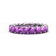 1 - Lucida 4.00 mm Round Amethyst U Prong Eternity Band 