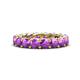 1 - Lucida 4.00 mm Round Amethyst U Prong Eternity Band 