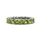 1 - Lucida 4.00 mm Round Peridot U Prong Eternity Band 
