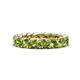 1 - Lucida 4.00 mm Round Peridot U Prong Eternity Band 