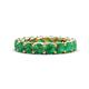 1 - Lucida 4.00 mm Round Emerald U Prong Eternity Band 