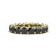 1 - Lucida 4.00 mm Round Black Diamond U Prong Eternity Band 